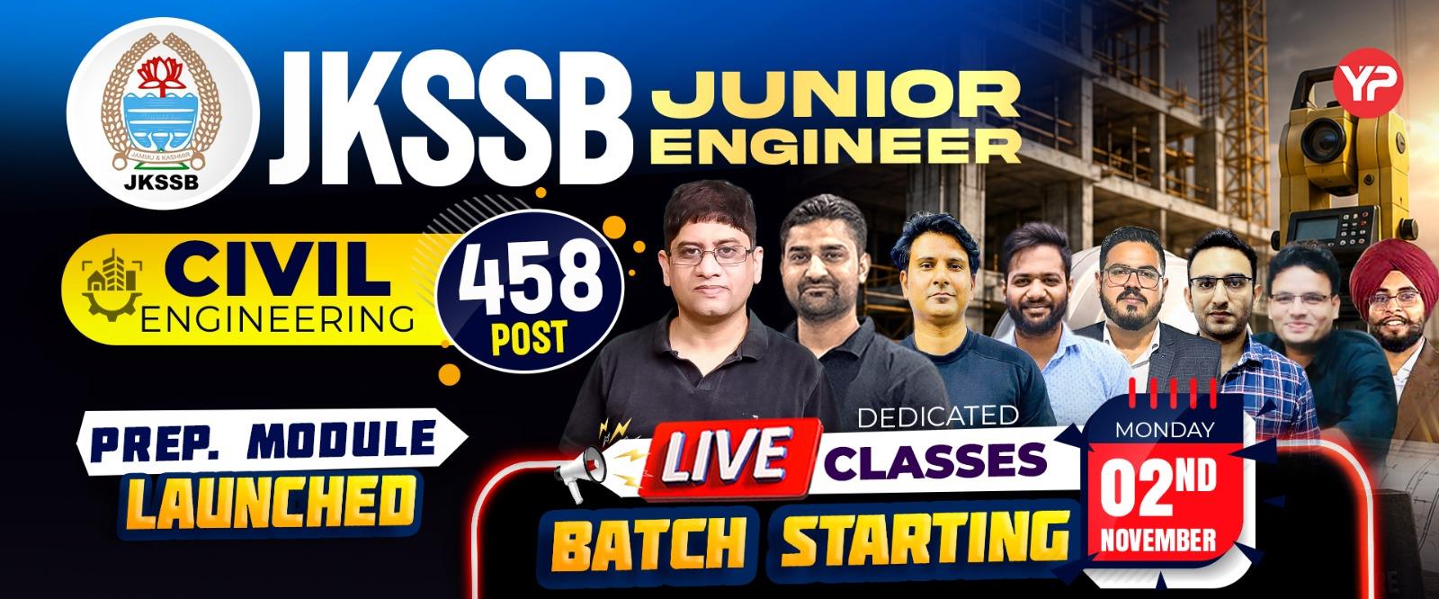 JKSSB JE Civil recruitment 2026- exam Preparation