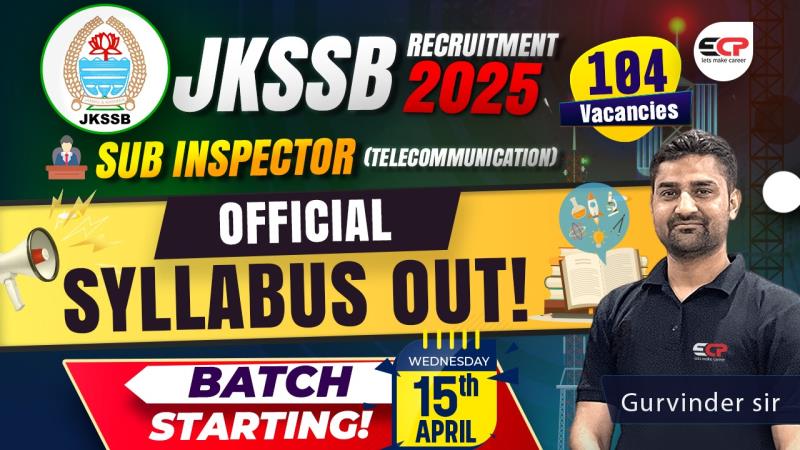 JKSSB Sub-Inspector(SI) Telecommunication Exam Preparation